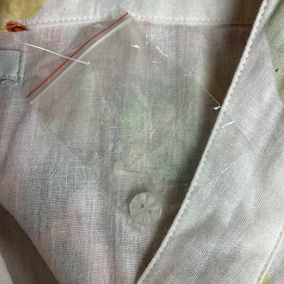 J. Peterman Gauzy Floral Midi Skirt Sz 6 Tiger Lily Cotton Spring Easter - FLAW! - Picture 8 of 9